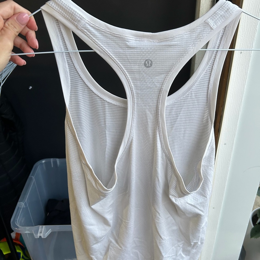 lululemon athletica Cream Racerback Tank Top
